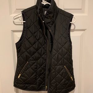 Black quilted vest